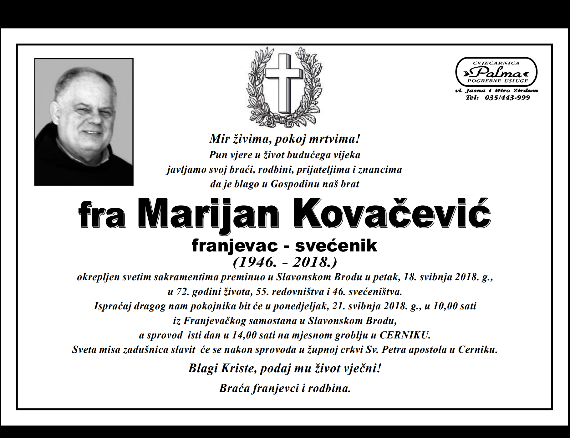 In memoriam – fra Marijan Kovačević