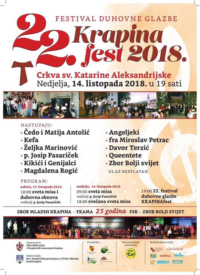 Održan 22. festival duhovne glazbe “Krapinafest 2018”