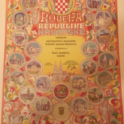Povelja Republike Hrvatske uručena Kući susreta – Tabor