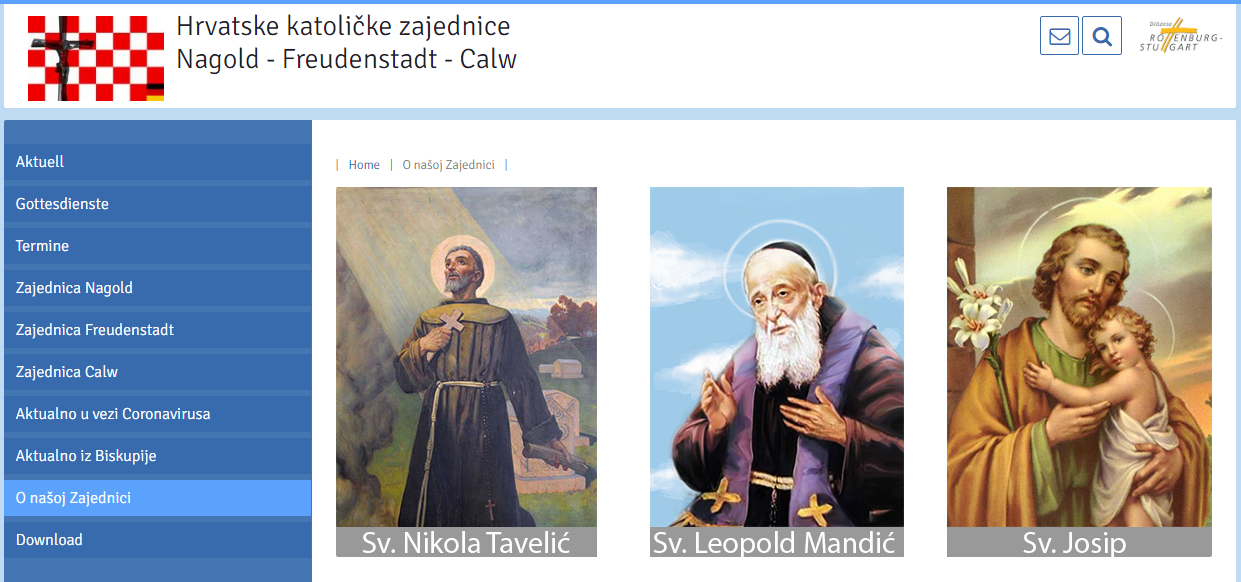 Otvorena mrežna stranica hrvatskih katoličkih zajednica Nagold, Freudenstadt i Calw