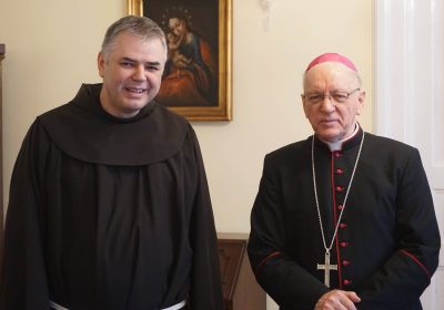 Biskup Škvorčević primio franjevačkog provincijala fra Milana Krištu