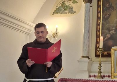 Priprema za đakonsko ređenje fra Antonija Gospića
